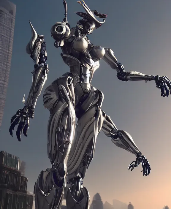 Prompt: extremely detailed cinematic shot of a giant 1000 meter tall beautiful stunning hot female warframe, that's an anthropomorphic robot mecha female dragon, silver sharp streamlined armor, sharp robot dragon paws, sharp claws, walking over a tiny city, elegant hot pose, towering high up over your view, steppinh on and crushing buildings beneath her detailed paw feet, camera looking up at her from the ground, looking up between her legs, fog rolling in, massive scale, worms eye view, ground view, low shot, leg shot, dragon art, micro art, macro art, giantess art, macro, furry, giantess, goddess art, furry art, furaffinity, high quality 3D realistic, DeviantArt, artstation, Eka's Portal, HD, depth of field
