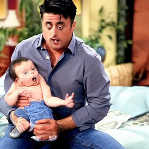 Image similar to joey tribianni swallowing a baby whole