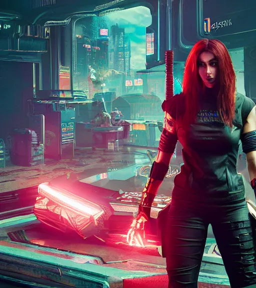 Image similar to cyberpunk 2 0 7 7, charismatic rugged female battle - mage portrait, clothed in hooded, metal - plated battle armour atmospheric lighting painted intricate volumetric lighting, beautiful, sharp focus, ultra detailed by leesha hannigan, ross tran, thierry doizon, kai carpenter, ignacio fernandez rios