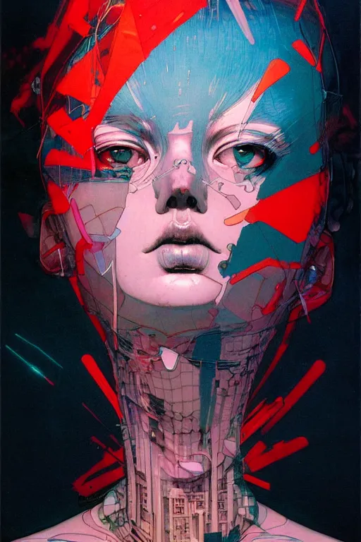 Image similar to prompt : city punk portrait soft light painted by james jean and katsuhiro otomo and erik jones, inspired by akira anime, smooth face feature, intricate oil painting, high detail illustration, sharp high detail, manga and anime 1 9 9 9