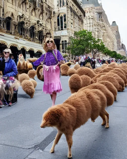 Image similar to floofs on parade, tourist photo