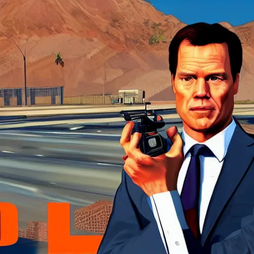 Image similar to mark rutte as grand theft auto v cover art,