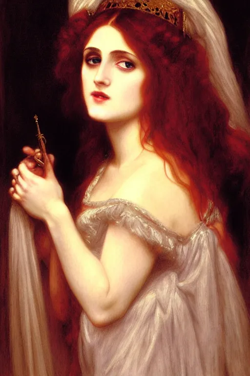 Image similar to phantom of the opera, painting by rossetti bouguereau, detailed art, artstation
