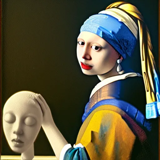 Image similar to the pearl with the girl earring by johannes vermeer