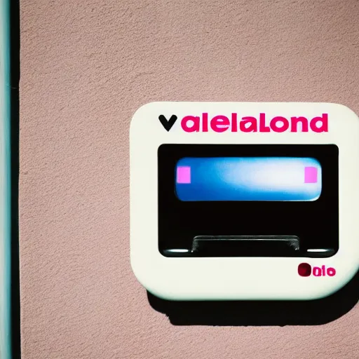 Prompt: a wide angle filmic polaroid photo of pale pink tickets printing from a ticket machine in an outdoor arcade. with symbols, airline data that read “ to the metaverse ” in bold red text, alien ar code and e - ink display, highly detailed, no noise, coherent text english characters