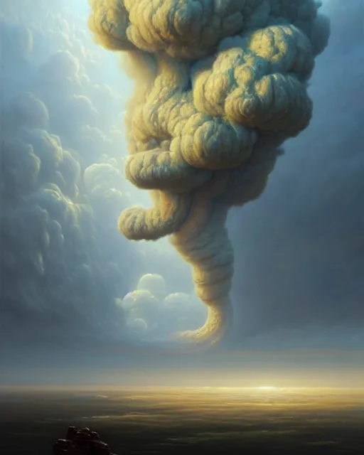 Image similar to a hyper - detailed 3 d render like a oil painting of venusian cloud farming, surrealism!!!!! surreal concept art, lifelike, photorealistic, digital painting, aesthetic, smooth, sharp focus, artstation hd, by greg rutkowski, bruce pennington, valentina remenar and asher duran,