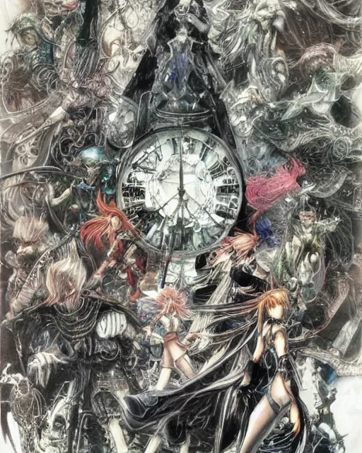 Image similar to conceptual art from from final fantasy by master artist yoshitaka amano, masterpiece w 1 0 2 4