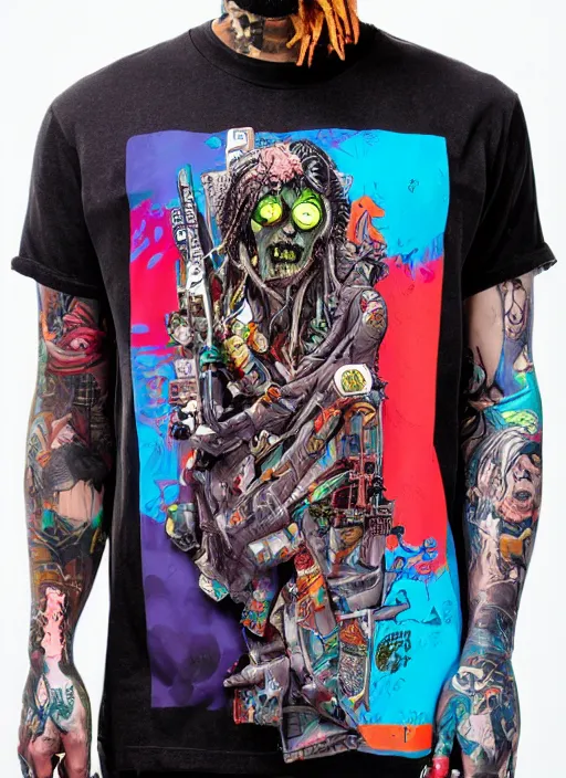 Image similar to zombie dreads full body hiphop streetwear drip, tristan eaton, victo ngai, artgerm, rhads, ross draws