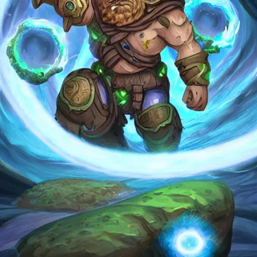 Prompt: earth elemental giant spiral spirit, dust and rock theme, hearthstone art style, epic fantasy card game art