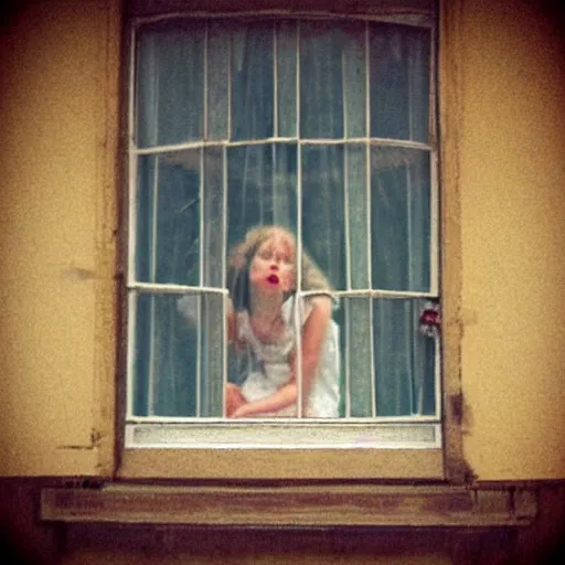 Image similar to waits at the window wearing the face that she keeps in the jar by the door 'Who is it for?'