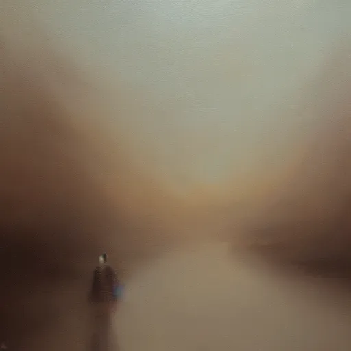 Image similar to what depression looks like, oil painting, pale colors, high detail, 8 k, wide angle, trending on artstation,