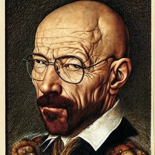 Image similar to giuseppe arcimboldo walter white