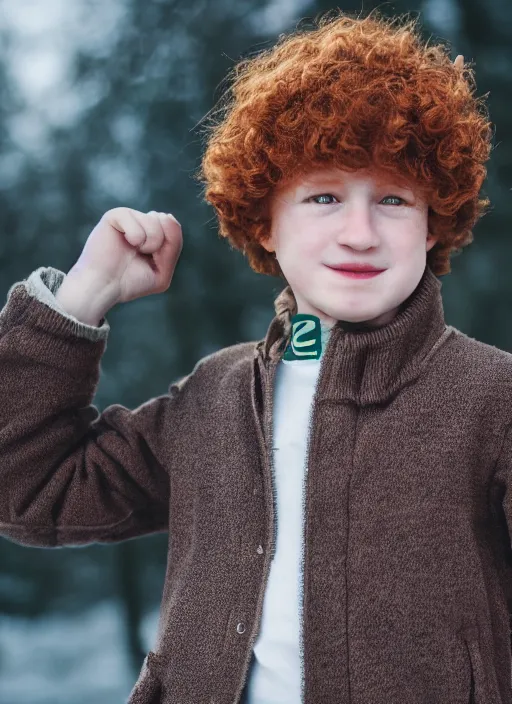 Prompt: portrait photo still of real life young kyle broflovski, 8 k, 8 5 mm, f. 1 4