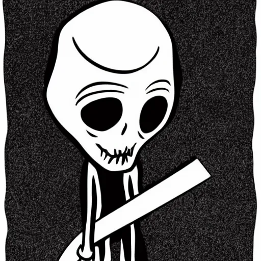 grim reaper drawing cartoon