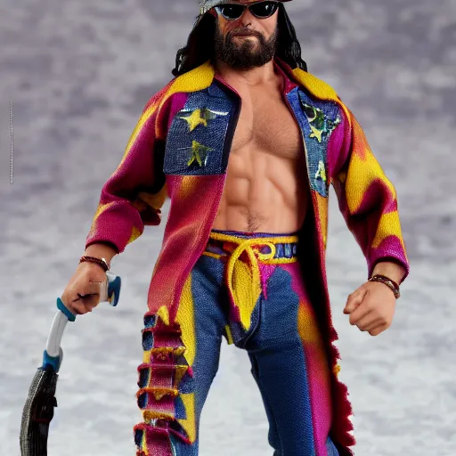 Image similar to macho man randy savage action figure by hot toys. high resolution photo.