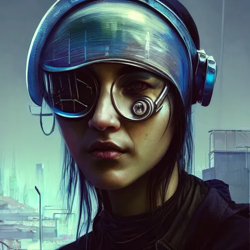 Prompt: A portrait of a cyberpunk thug on the street of a Soviet slum on the moon, Norilsk, sci-fi, fantasy, intricate, very very beautiful, elegant, highly detailed, digital painting, artstation, concept art, smooth, sharp focus, illustration, art by artgerm and greg rutkowski and alphonse mucha