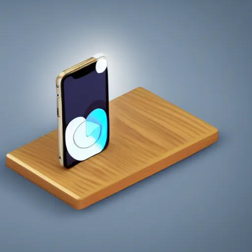 Image similar to a 3 d object of the wooden desk, isometric game, mobile game, centralised, mohamed chahin, blender cycles render, solid colours material, no background and shadows