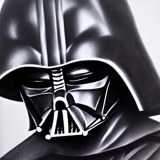 Image similar to Charcoal sketch of Darth Vader, trending, masterpiece, artstation, hyperdetailed