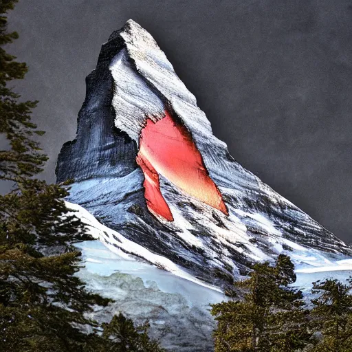 Image similar to matterhorn made in bacon