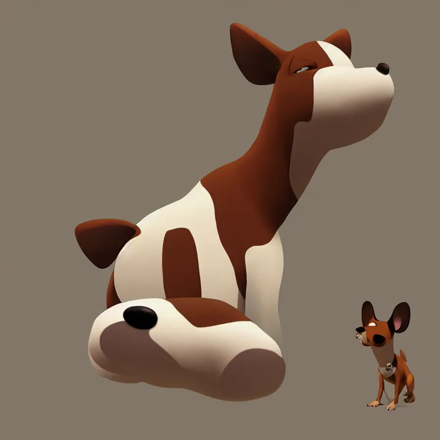 Image similar to Goro Fujita illustrating an extremely realistic photograph of a brown and white dog, with long ears, a small nose and wide eyes, by Goro Fujita, concept art, sharp focus, highly detailed, ArtStation