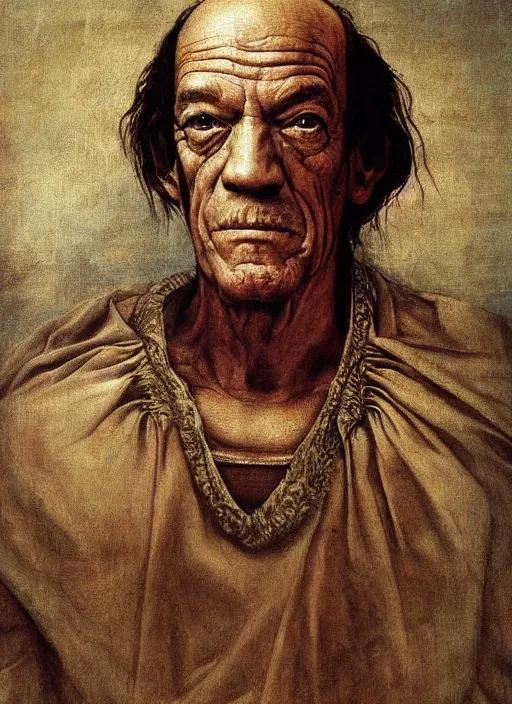 Image similar to Hector Salamanca portrait painting, by DaVinci, beautiful artwork, detailed, award winning,