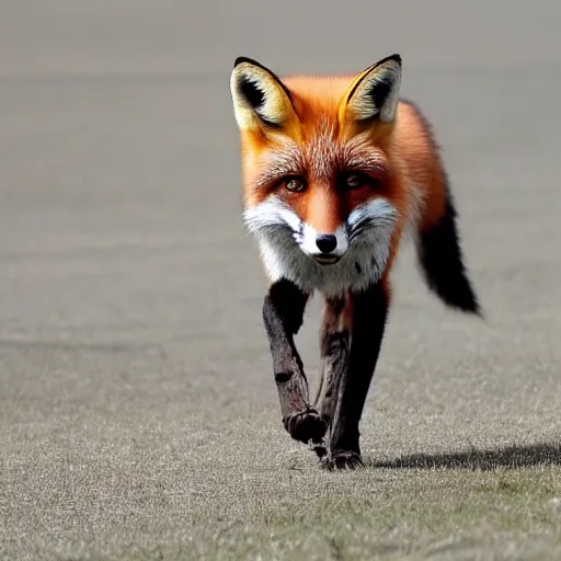 Prompt: fox on the run