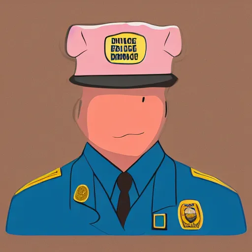 Image similar to “Donut police officer, digital art, 4k, award winning”