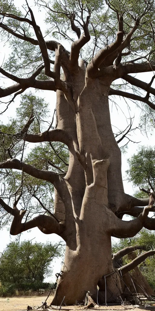 Prompt: peter de jong attractors morphing into a baobab tree, vhs footage