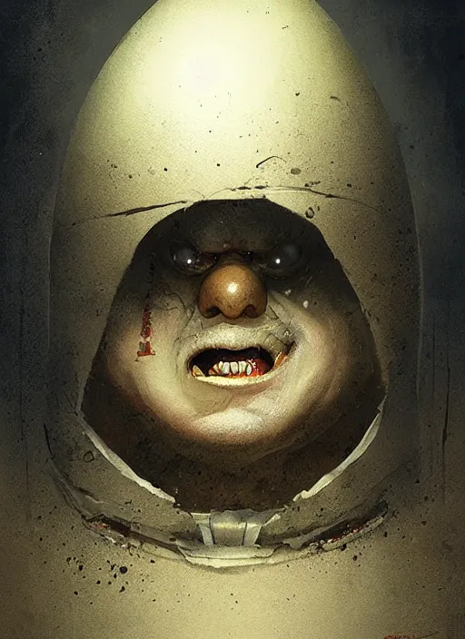 Image similar to portrait of the humpty dumpty by greg rutkowski