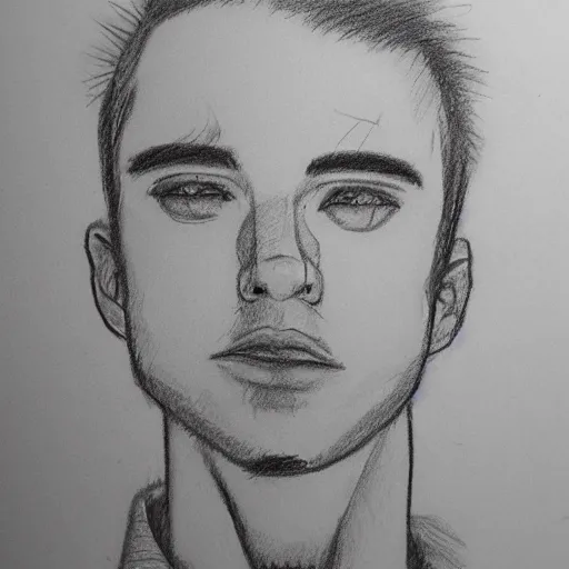 Image similar to detailed pencil sketch of a beta simp cuck