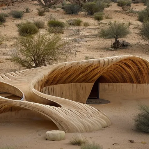 Image similar to biophilia architecture in the desert