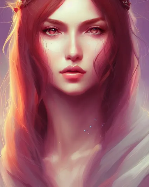 Image similar to soft pretty female with long hair, wearing gorgeous clothing, digital character illustration, artstation trending female illustration, intricate, sharp focus, hyper detailed, digital painting, matte, character art by prywinko art, pyromallis rene maritte, masterpiece