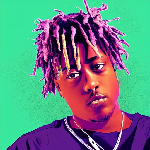 Image similar to juice wrld holding up a knife digital art 4 k the detailed super realistic