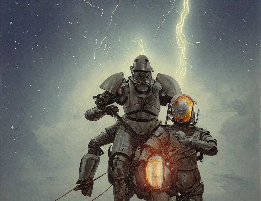 Image similar to a detailed portrait painting of a lone shock trooper in ceramic painted armour and visor. cinematic sci-fi poster. Flight suit, cloth and metal, accurate anatomy. Samurai influence, knight influence. fencing armour. portrait symmetrical and science fiction theme with lightning, aurora lighting. clouds and stars. Futurism by moebius beksinski carl spitzweg moebius and tuomas korpi. baroque elements. baroque element. intricate artwork by caravaggio. Oil painting. Trending on artstation. 8k