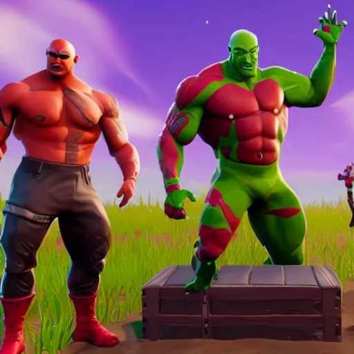 Prompt: drax in fortnite