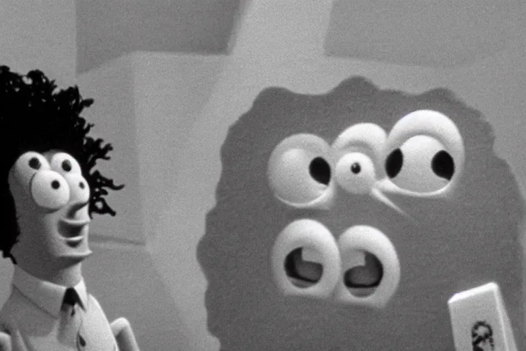 Image similar to eraserhead in a spongebob episode 35mm film