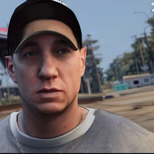 Prompt: Eminem in GTA 5