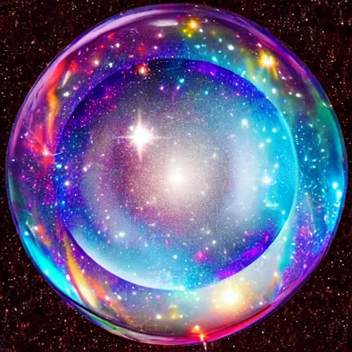 Prompt: galaxy in a bubble