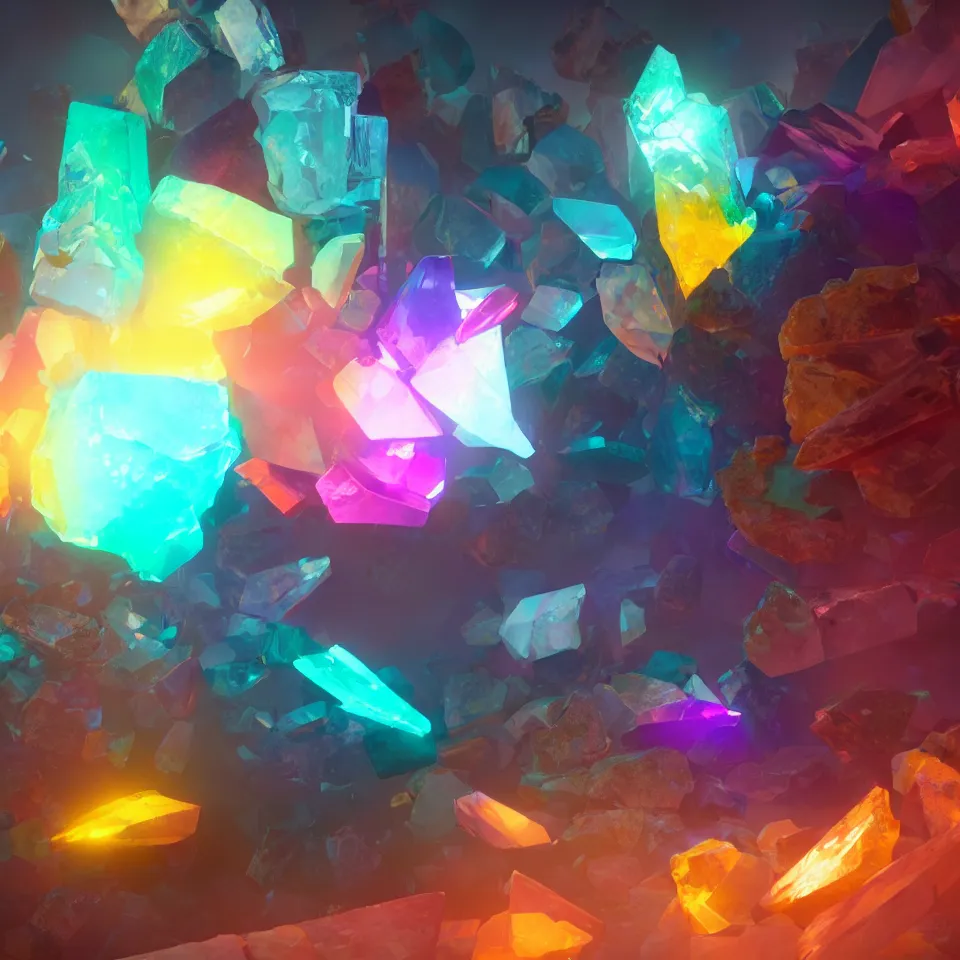 Image similar to a single crystal, colorful by greg rutkowski, digital art, octane render, 4k, unreal engine