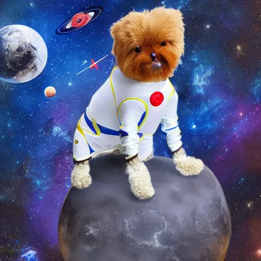 Prompt: Holy space dog suit