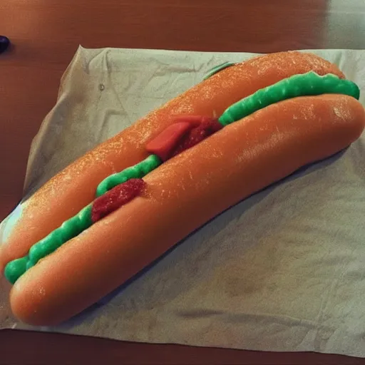 Image similar to “a very disturbingly long hotdog dog animal”