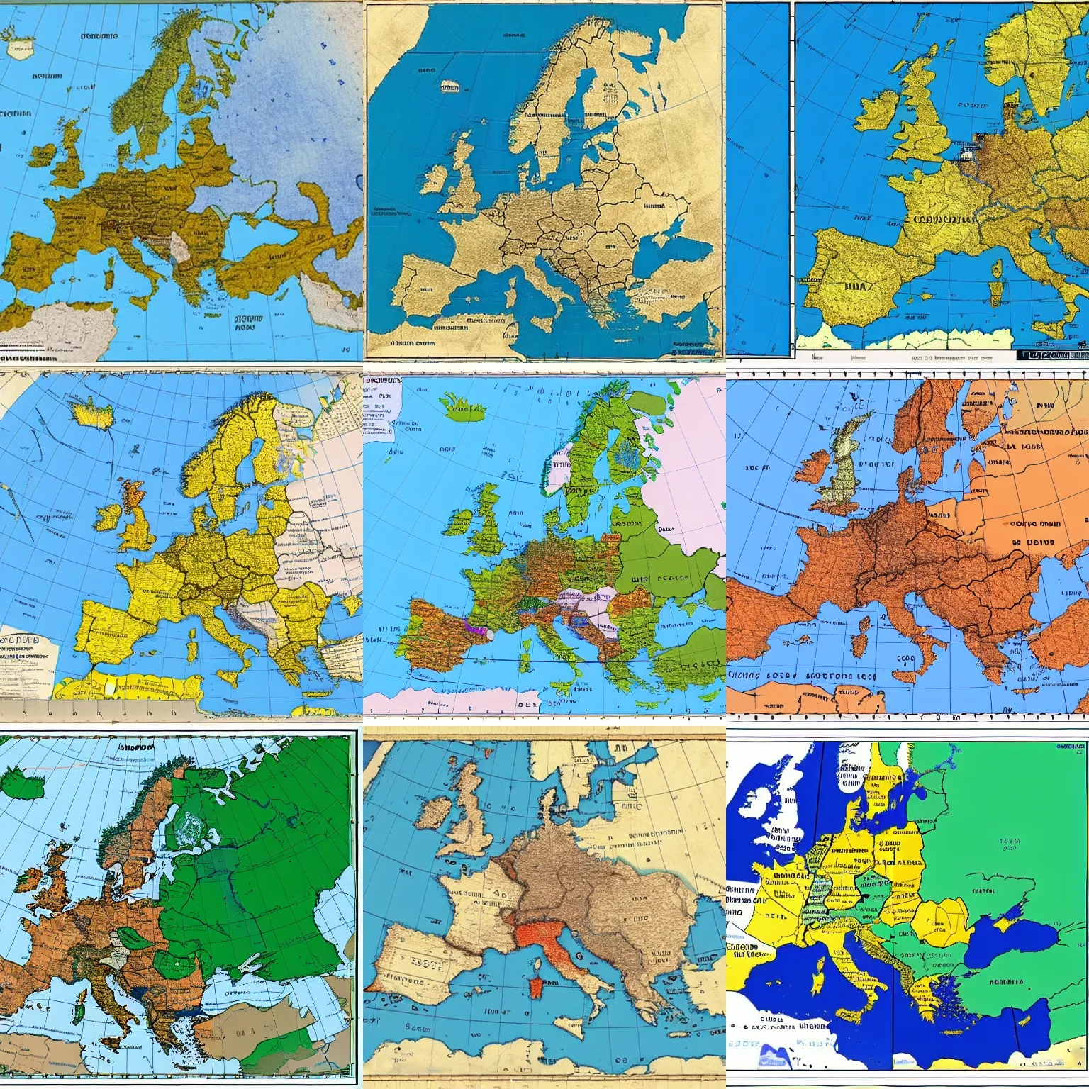 Prompt: mercator projection, physical map of eastern europe and scandinavia