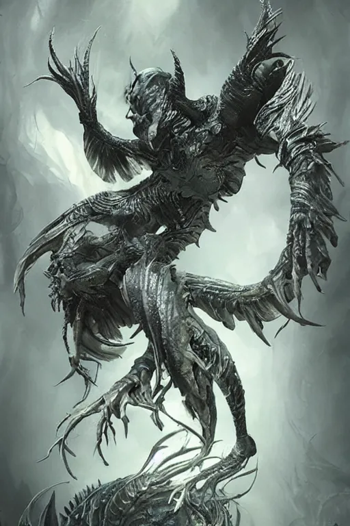 Image similar to beautiful siren, creature concept art, weta studios, Guillermo Del Toro,