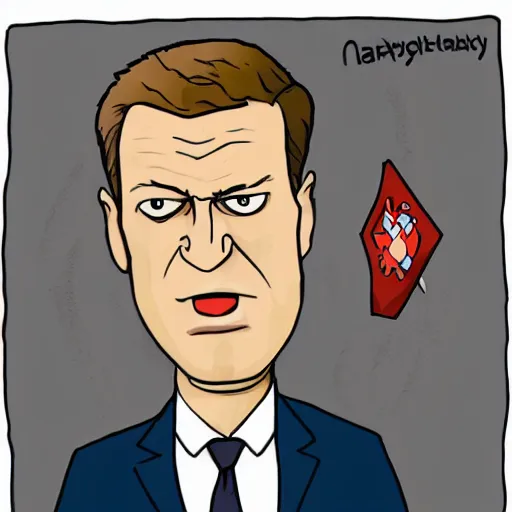 Image similar to Sad Navalny cartoon