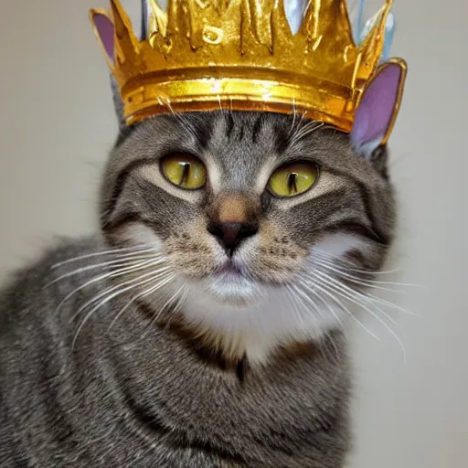 Image similar to cat with gold crown emoji
