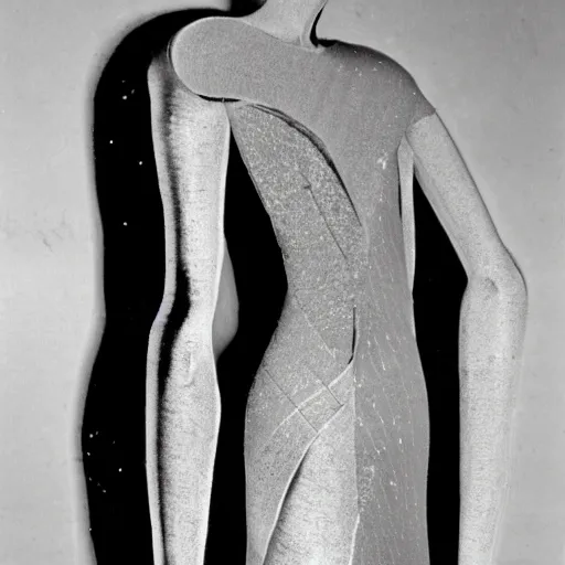 Prompt: a dress designed by man ray, fashion photography