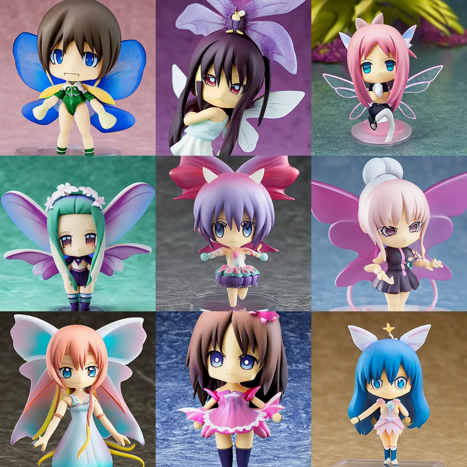 Prompt: anime nendroid of a cute fairy, figurine, detailed product photo