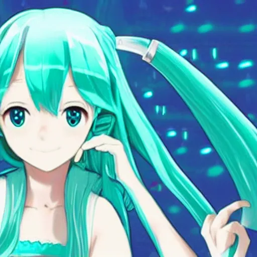 Image similar to hatsune miku smoking weed