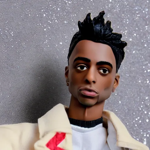 Image similar to playboi carti as a action figure 4 k detailed super realistic