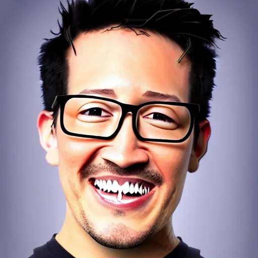 Image similar to markiplier as a shark